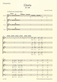 Gloria, RV 589 SATB Choral Score cover Thumbnail